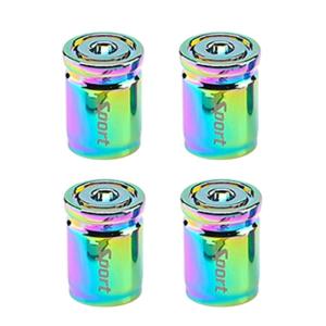 Pack of 4 Universal Tire Valves Stem Caps Anti Theft Dustproof Tire Valves Caps Upgrades Suitable for Car & Motorcycles