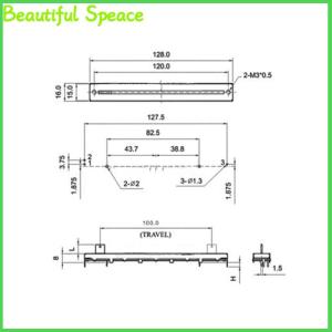 Beautiful 128mm Mixer Fader B10K Single And Dual Channel B103 Straight Sliding Potentiometer Total Length 12.8cm Stroke 100