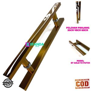 handle gagang tarikan pegangan pintu rumah minimalis pilihan panjang 33cm 45cm dan 60cm  model baut tembus bahan stainless