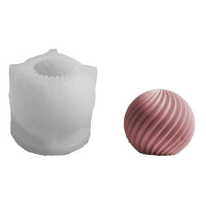 Folding Slanted Stripe Sphere Mould Reusable Silicone for Aromatherapys and Craft