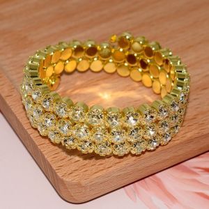 ZYJC Trang sức cô dâu Dành cho Nữ Vòng tay pha lê Vòng đeo cổ tay Lắc tay năm Hàng Vòng tay đám cưới