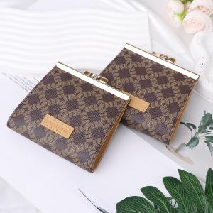 Royal Bagger Women’s RFID Credit Card Holder Wallet – Vintage Coin Purse with Signature Coated Canvas & Vegetable-Tanned Cowhide Leather Kiss Lock Short Wallet 5242