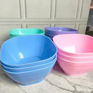 Mangkok Plastik Jumbo Mangkok Segi Wonderfull Mangkok Segi Ulir 572 Soft (12 PCS) MANGKUK RAMEN PLASTIK SEGI EMPAT NEW CORNELIUS SERBAGUNA