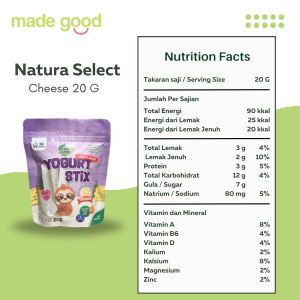Natura Select Premium Freeze Dried Yogurt Stix Snack Bayi 20 G