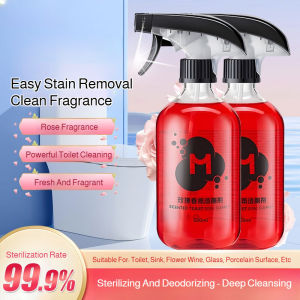 MOMENG [Gentle Yet Effective] MOMENG Rose Scented Toilet Bowl Cleaner 500ml  Cleans/Deodorizes/Removes Limescale/Urine Stains  Safe for Toilet Bowls/Septic Systems