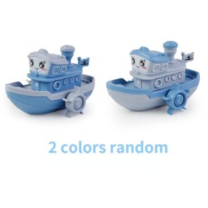 GOXBERK Đồ chơi bé trai Hoạt hình Đồ chơi nước cho trẻ em Trò chơi bãi biển bơi Trò chơi tàu nổi Nổi Đồ chơi lên dây cót Thuyền Đồng hồ Đồ chơi tàu hoạt hình Đồ chơi tắm cho bé