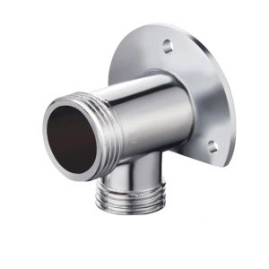 Arm Shower Kuningan/Bracket Tee Wall/Bracket Tee Shower/Shower Tembok Instalasi/Tanpa Bobok -Perak Black Edition