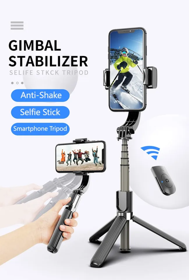 Automatic tongsis tripod selfie stick gyro axis Gimbal stabilizer in  for smartphone plus remote L08