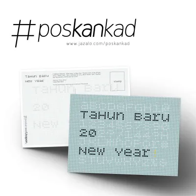 poskankad Greetings Postcard - Tahun Baru Terima Kasih Hari Jadi Maju Jaya Riang - New Year Thank You Birthday Good Luck Joy - Poskad Ucapan Selamat