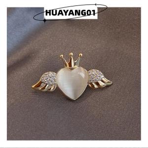 HUAYANG01 [HOT FASHION] เข็มกลัดแฟชั่นเข็มกลัดรูปโบว์ดอกไม้สำหรับผู้หญิงเข็มกลัดติดเสื้อโค้ทกันหนาวทำจากโลหะ