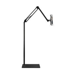 Universal Aluminum Cellphone and Tablet Holder 360 Rotation Lazy Arm Spring Bracket Floor Stand