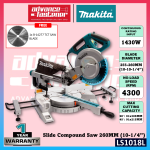 Makita LS1018L Corded Slide Compound Saw 260MM (10-1/4")