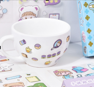 100 Lembar Stiker Momo Motif Kartun Korea Aesthetic Lucu Anti Air Dekorasi DIY Handbook Scrapbook