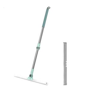 Extendable Silicone Window Squeegee With 180Rotatable Head For Wet Dry Cleaning On Furniture Glass Shower Door