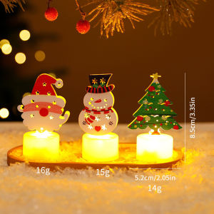 3/5Pcs LED Electronic Flameless Candle Christmas Decorations Desktop Night Light Xmas Desktop Decor