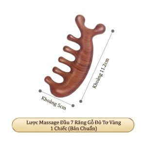 Sandalwood Massage Comb Massage đầu Massage toàn thân đa chức năng Thúc đẩy lưu thông máu Mở rộng kinh mạch