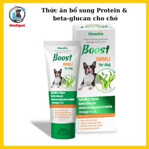 Vemedim Boost IMMU Dog gel dinh dưỡng tảo biển cho chó cung cấp chất khoáng xơ & tăng sức đề kháng tuýp 60g