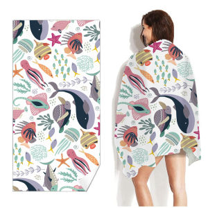 OEING Summer Beach Wraps Boho Sand Proof Beach Blanket Beach Wraps Man Woman Beach Towel Quick-drying Towel Microfiber Bath Towel