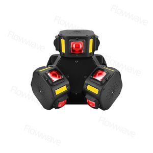 Flowwave ไฟดิสโก้เลเซอร์ 150W หัวขยับได้ 3 หัว RGBW/เหลือง เอฟเฟกต์สโตรบ ควบคุม DMX512 เหมาะสำหรับงานปาร์ตี้ บาร์ ผับ งานแต่งงาน แสงสีสดใส หมุนได้รอบทิศ สร้างบรรยากาศสุดประทับใจ งานปาร์ตี้ฮาโลวีน
