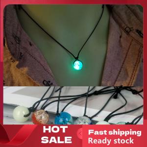 🚚【Local Express Delivery】🚚 Bracelet for Women Glowing Gem Charm Jewelry Leather Rope Halloween Pendant Hollow Luminous Stone Pendant Necklace Gifts