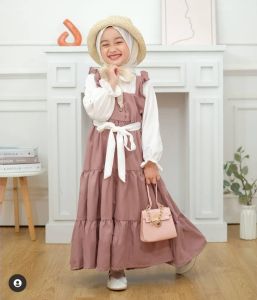 Baju Anak Anak Perempuan Dress Anak Import SANRA DRESS KIDS SYAKILLA Umur 9-11 Tahun Ukuran S-XL