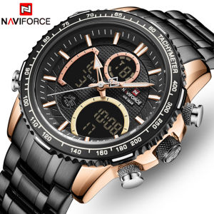 NAVIFORCE Top Brand Men Double Light Watch Fashion Quartz Watch Men Calendar and Week Display Sport Chronograph Waterproof Watch