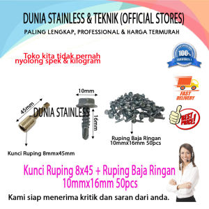 Bundling Ruping PUTIH 10x16 + Kunci Ruping 8x45 aksesoris perangkat tangan