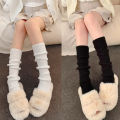 1 Pair Japanese Style JK Uniform Over Knee Leg Warmers White Stocking Spring Summer Thin Calf Cover Knitted Stockings. 