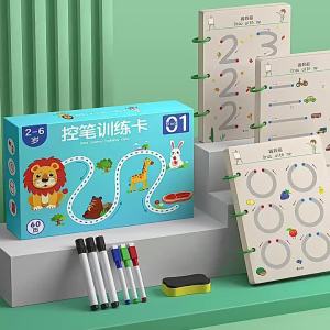 Mumystation Buku belajar anak Reusable activity book Tk Buku aktivitas anak Magic Workbook Set