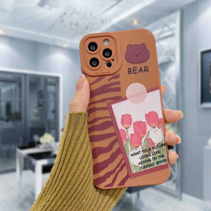 Case Infinix Hot 12 Play  Softcase Pro Camera Bear Tulip Cute Premium