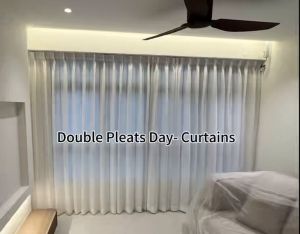 Double pleat day curtains-Korean folding gauze curtains
