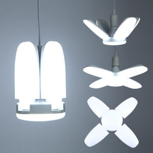 หลอดไฟรูปทรงใบพัด ไฟ4+1 28W LED BULB ประหยัดพลังงาน ไฟเพดาน ไฟบ้าน 220V. พับเก็บได้