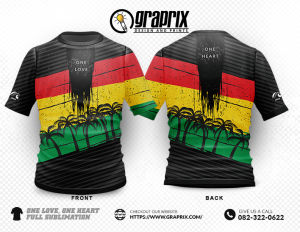 Rasta ONE LOVE T-shirt Full Sublimation Mens and Women