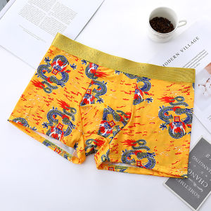 รูปแบบการครอบงำมังกรผู้ชายแฟชั่นกางเกง passeed ผู้ชายภายใต้กางเกงที่ครอบงำกางเกงมุมแบนกางเกง