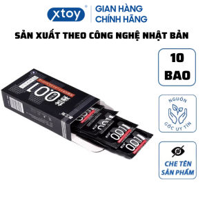 Bao Cao Su 0.01 Hàng nội địa nhật - hộp 10 cái - màu đen
