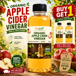 Organic Apple Cider Vinegar | Apple Cider Vinegar Organic Raw Unfiltered for Keto and Low Carb Diet