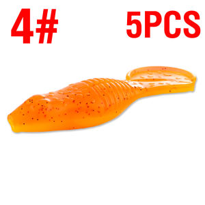 5Pcs/bag Soft Worm Casting Lures | Death Rolling Action 6cm/4g & 10cm/15g | Sinking Swimbait for Bass Trout (5 Colors)