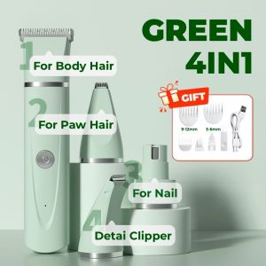 Electric Hair Clipper 4 in 1 Dog Cat Grooming Trimmer Nail Grinder Chargeable Haircut