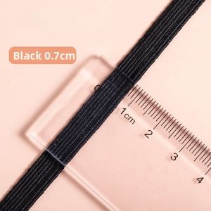 CASUALTY FASTEN20EN6 10Yards 10 Yards Length Flat Elastic Band High Stretch 3/5/7/9mm Width Stretch Rubber Band High Stretch Thin Design Elastic Craft Band For Waist Pants