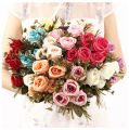 Bunga Mawar Persian Artificial Buket Bouquet Bunga Palsu Plastik Buatan Imitasi Hias Dekor BG134. 