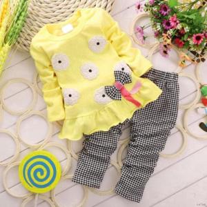 9 Shop Setelan Baju dan Celana Anak Perempuan FLOOW Umur 2-5 Tahun / Stelan Kartun Balita Cewek / Set Atasan Bawahan Putri Princess Korea Pakaian Busana Murah