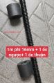 Vít me T screw thép T16 bước 4 (thanh ren T16x4 dài 1 m gồm 0.5m ren thuận - 0.5m ren ngược). 