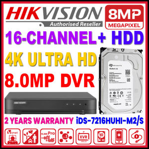 HIKVISION 16-CHANNEL 4K 2-HDD DVR TURBO HD 8.0MP CCTV iDS-7216HUHI-M2/S 16CH Digital Video Recorder Full HD Up to 8MP P2P