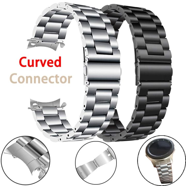 22mm Curved Connector Stainless Steel Strap for Samsung watch