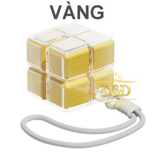 Hộp đựng viên uống hình khối Rubik 8 ngăn nhiều màu