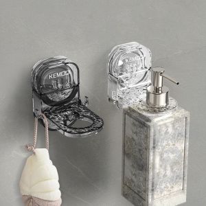 YANGS Plastic Suction Cup Shower Gel Bottle Rack Adjustable Punch-free Shampoo Hanger Hooks Practical Wall Mounted Soap Dispenser Holders for Home