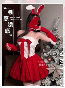 U Gonna S ชุดนอนคริสต์มาสชุดชั้นในดันแขนกุดสีแดงสำหรับเสื้อผ้ากุลสตรีชุดนอนแฟชั่น2025ดีไซน์ใหม่ยืดหยุ่นของขวัญคริสต์มาสสำหรับงานเลี้ยง