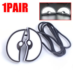 【Pphha】2Pcs Motorcycle LED Devil Eye Light Semi-circular Shaped Modified Monster Eyes Decoration Headlight Electric Vehicle Night Driving Safety Light