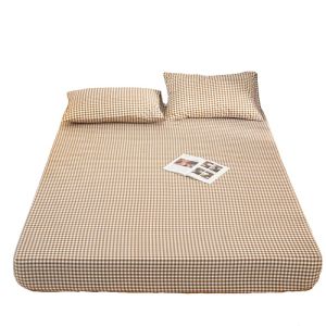 Dansunreve Ready Stock Fitted Bedsheet Simple Lattice/grid Design Mattress Protector Bedsheets Pillowcase Fitted Bed Sheet Super Single Queen King Size