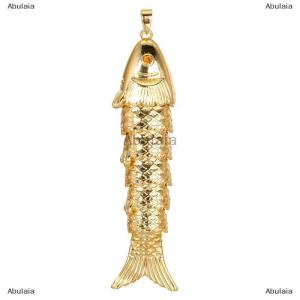 [COD] Abulaia Swinging Plated Copper Pendant DIY Handmade Koi Fish fish Earring Necklace Bracelet Accessories Jewelry